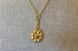 Andrea Becker - Gold Flower Pendant Necklace